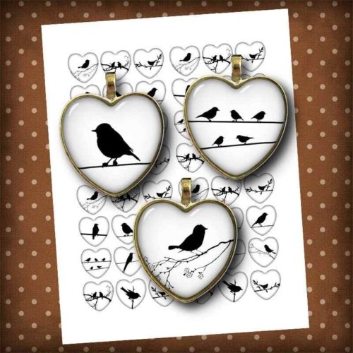 Birds on a Wire Heart Shaped images