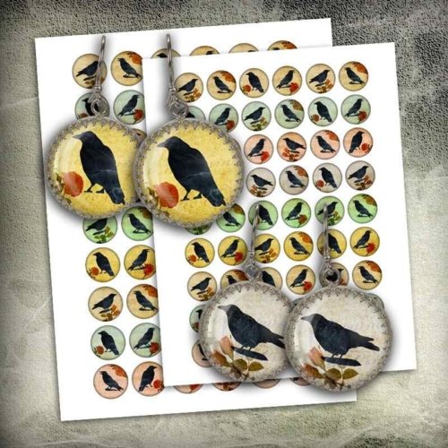 Black Raven Digital Collage Sheet