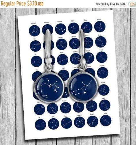 Blue Star Constellations Printable Jewelry