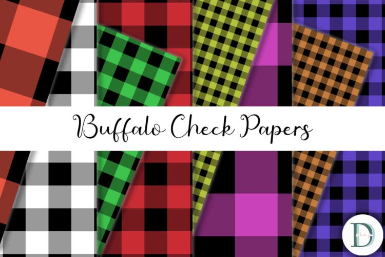 Buffalo Plaid Set Buffalo Check Rustic Lumberjak Papers