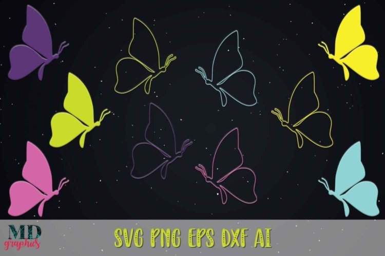 Butterfly SVG Images Silhouette Bundle Vectors