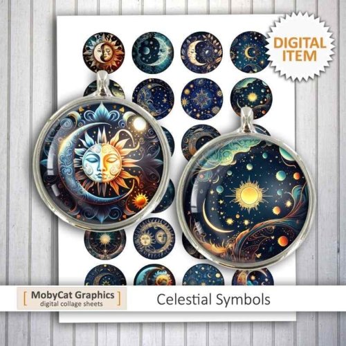 Celestial Symbols Printable Download Circles