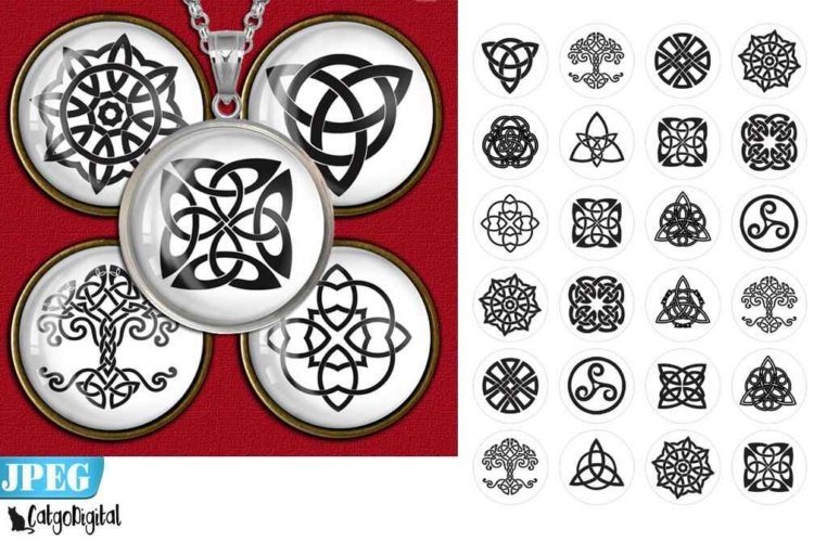 Celtic Knots Circle Printable images Scrapbooking