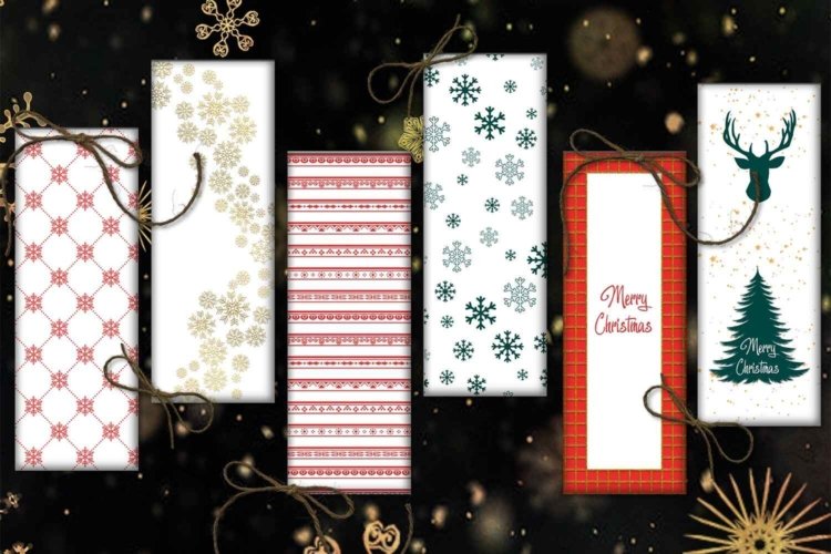 Christmas Bookmarks and Digital Christmas Cards Printable