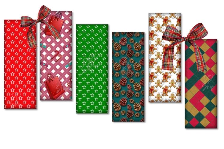 Christmas Elements Printable File For Bookmark Lovers