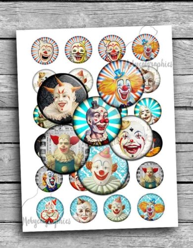 Circus Clowns Scary Clowns Printable Circles