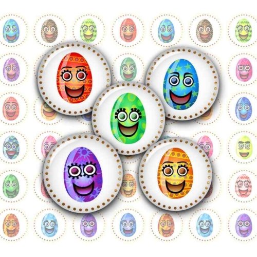 Colorful Easter Eggs Digital Collage Sheet