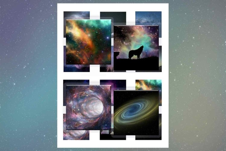 Cosmos Galaxy Nebula Earth Universe Square Images for Prints