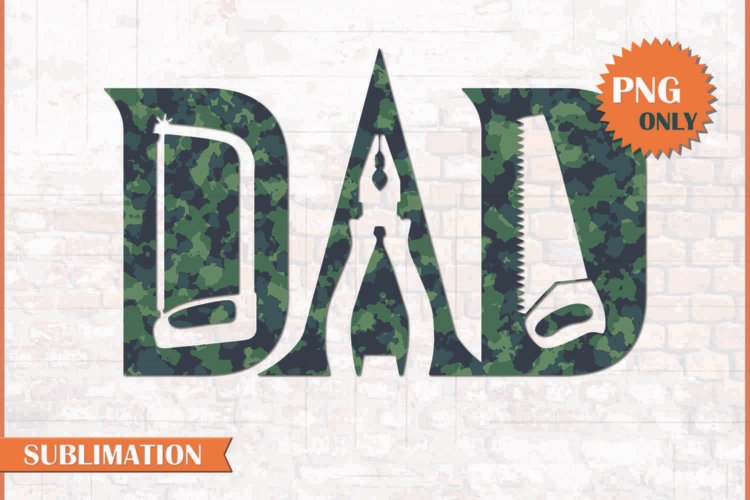 Dad Camouflage Printable PNG Design for Father’s Day