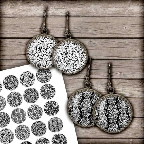 Damask Digital Collage Sheets Printable Images