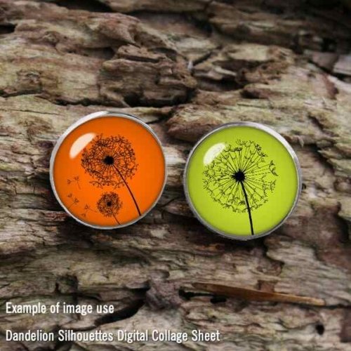 Dandelion Silhouettes Images for Jewelry