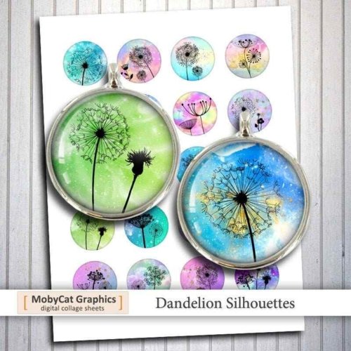 Dandelion Silhouettes Round images