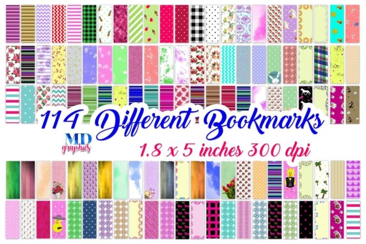 Different Digital Bookmarks Printable Cards