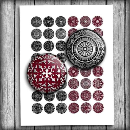 Digital Collage Sheet Steampunk Ornaments