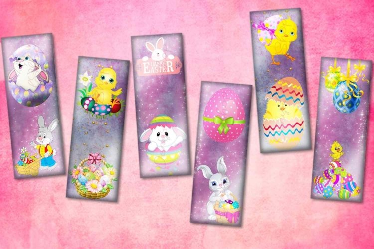 Digital Easter Bookmarks Printable Digital Easter Cards