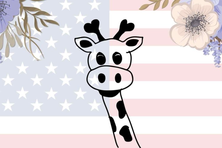 Digital Images Giraffe Silhouette SVG Giraffe for Cutting