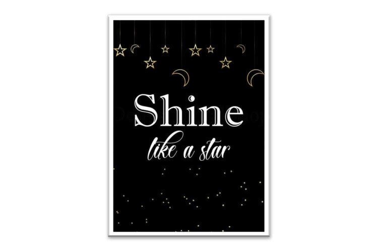 Digital Poster Mock Ups Shine Like a Star Digital Download