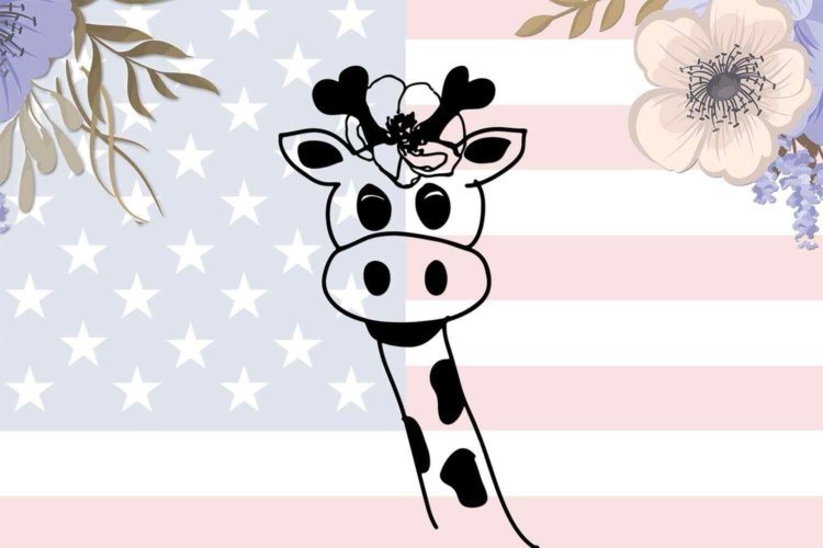 Digital SVG Giraffe Printable File for Your Crafts