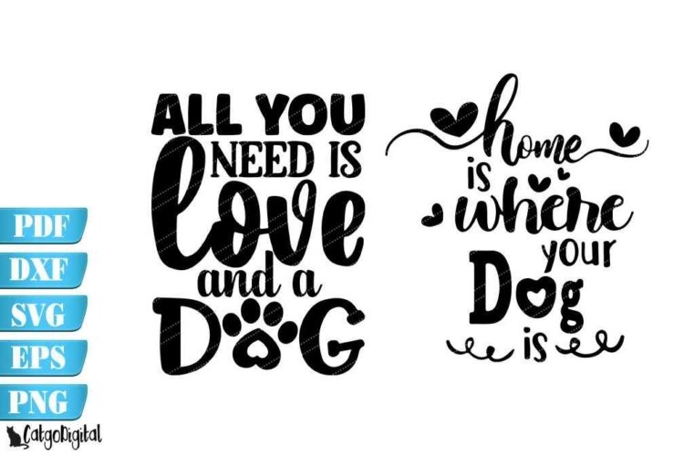 Dog Love Sublimation Clipart SVG