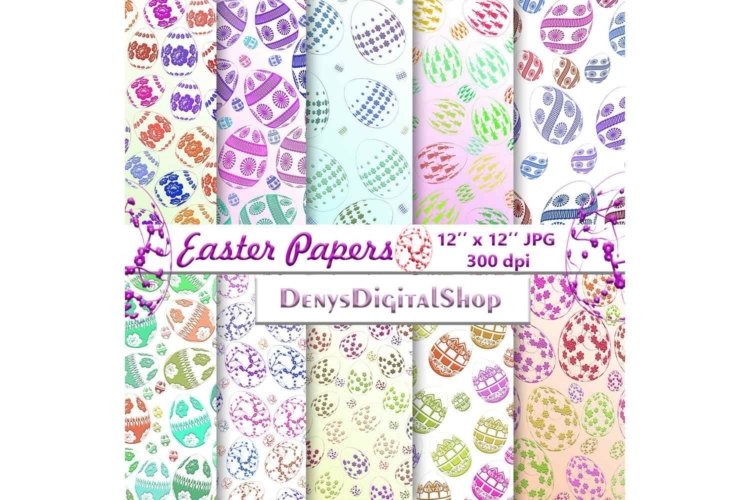 Easter Scrapbooking Papers Easter Background and Cards