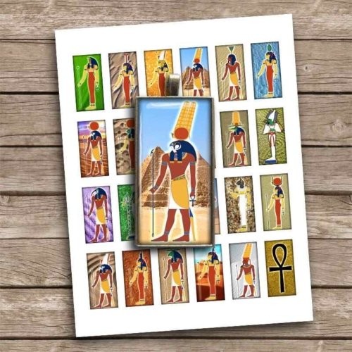 Egyptian Gods Domino Printable images Digital Collage Sheet