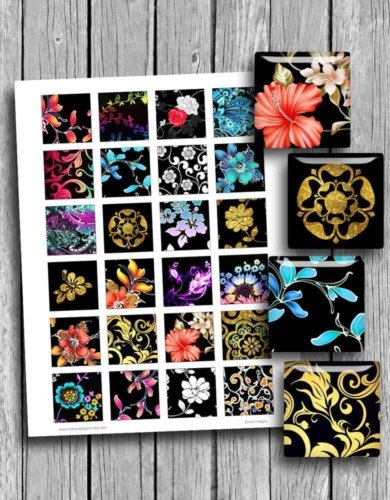 Elegant Florals Square Printable Images