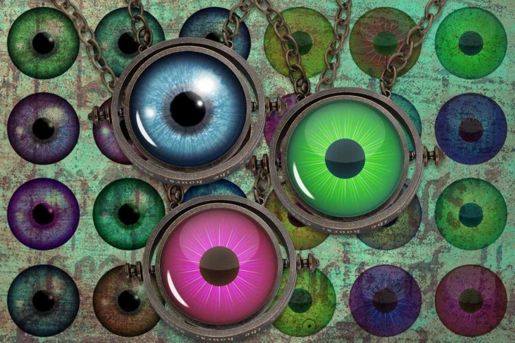 Eyes Digital Collage Sheet Images For Earrings Downloads