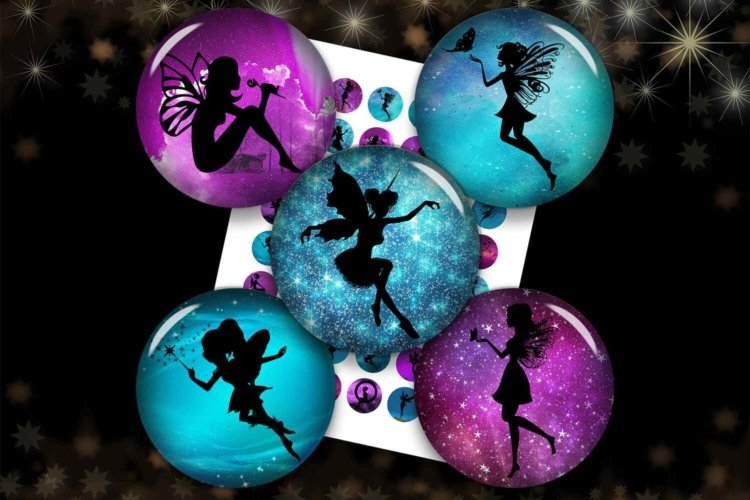Fairies Silhouette Fairy Images Fairy Digital Collage Sheet