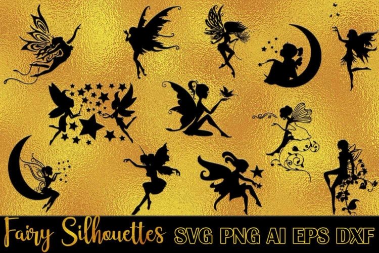 Fairy Bundle Silhouettes SVG Images for Printable