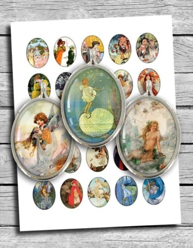 Fairytales Illustrations Oval