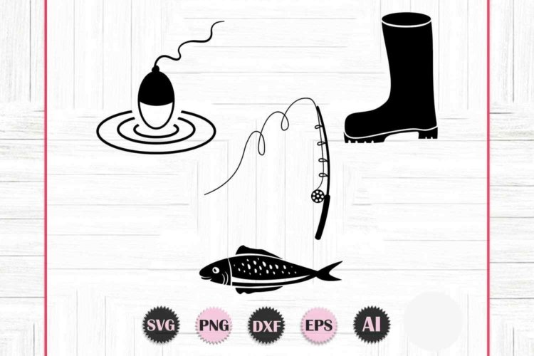 Fishing Bundle SVG Fisherman Silhouette Images