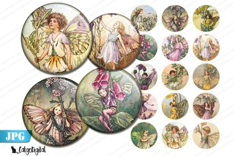 Flower Fairies 1″ 25mm 20mm 18mm 16mm 12mm
