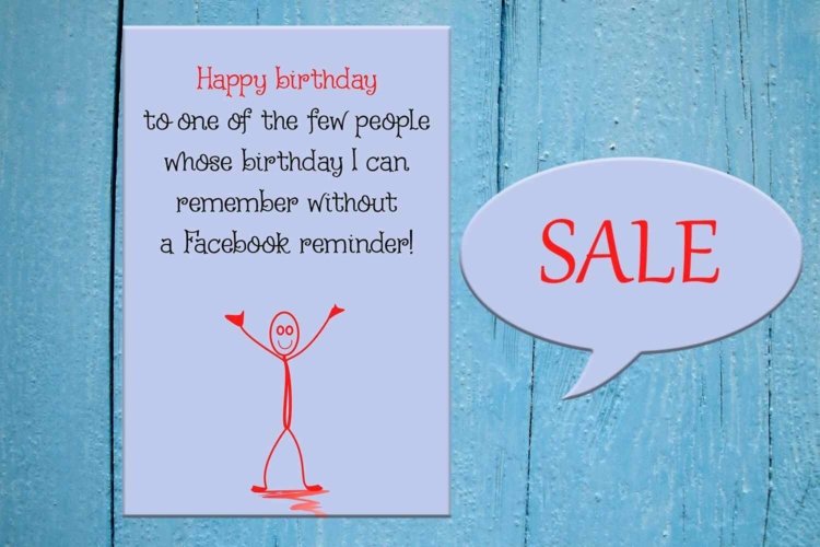 Funny Happy Birthday Card Greeting Card Interesting Prints