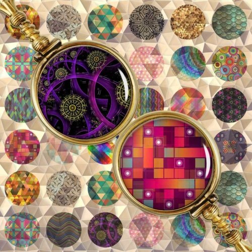 Geometric Printable Images Geometric Colorful Collage Sheet