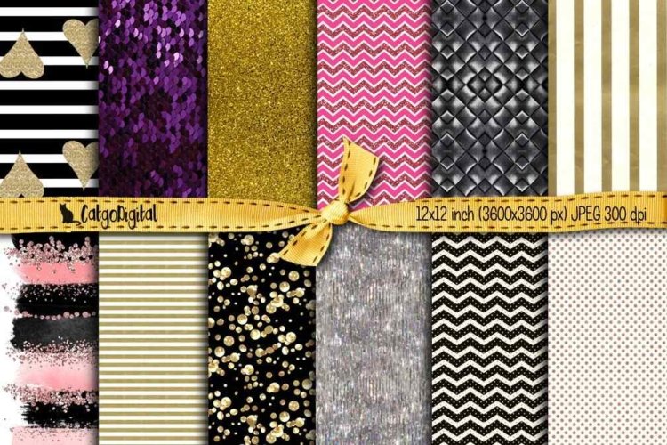 Glam Printable Papers Digital Scrapbooking