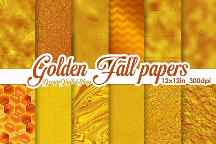 Golden Fall Scrapbooking Papers and Backgrounds
