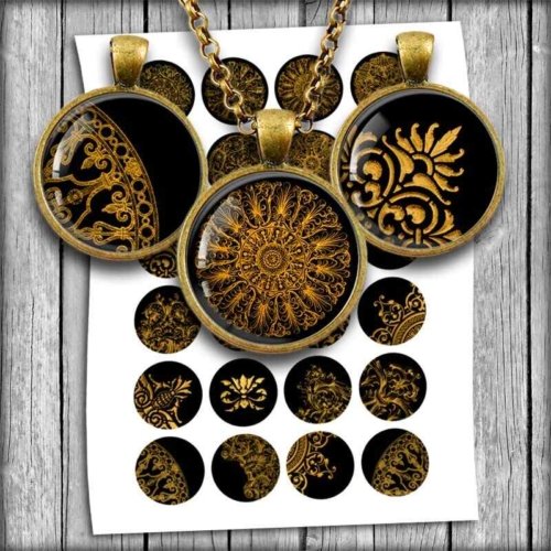Golden Victorian Printable Ornaments