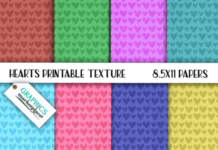 Hearts Printable Backgrounds Scrapbooking Papers