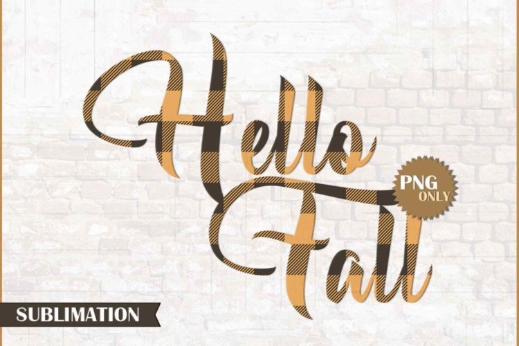 Hello Fall PNG Autumn Buffalo Clipart for Printable