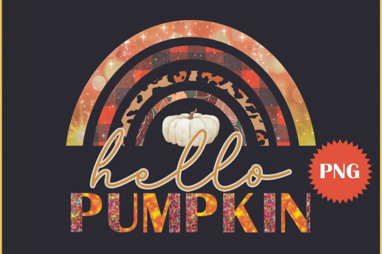 Hello Pumpkin PNG and Clipart Autumn Sublimation