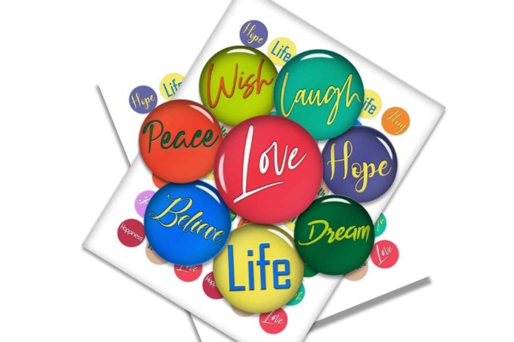 Hope Love Faith Life Believe Dream Wish Hug Happiness