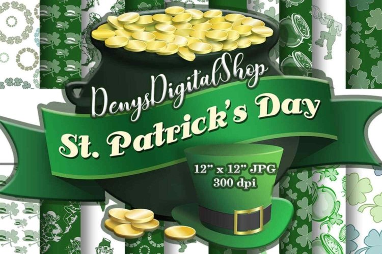 Irish Digital Scrapbooking Paper Saint Patrick’s Day