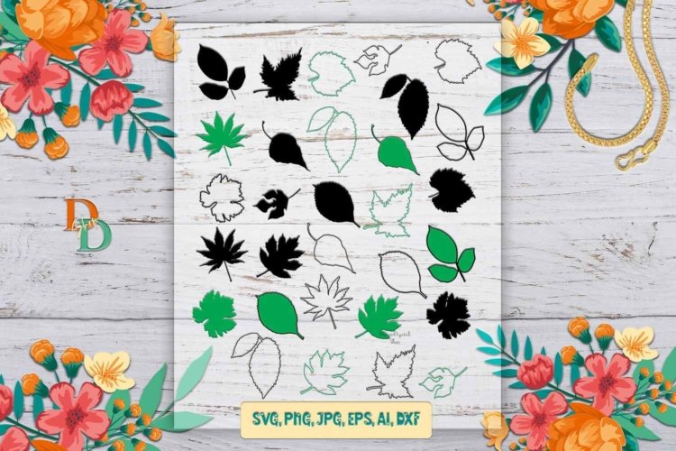 Leaf SVG file Leaves SVG Branches SVG file For Print