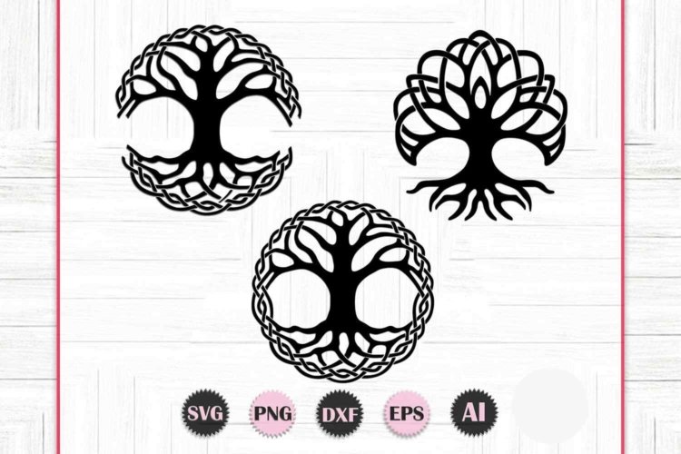 Life of Tree Vector File Trees Silhouettes SVG