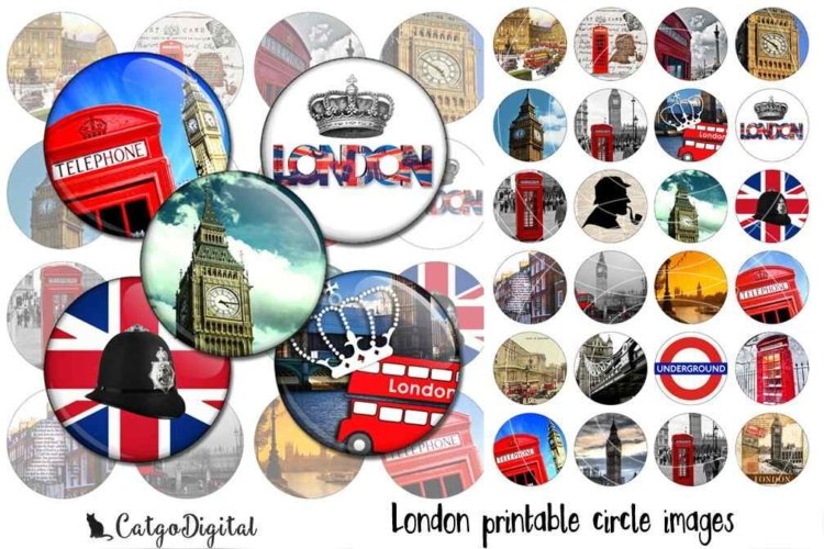London printable circle images