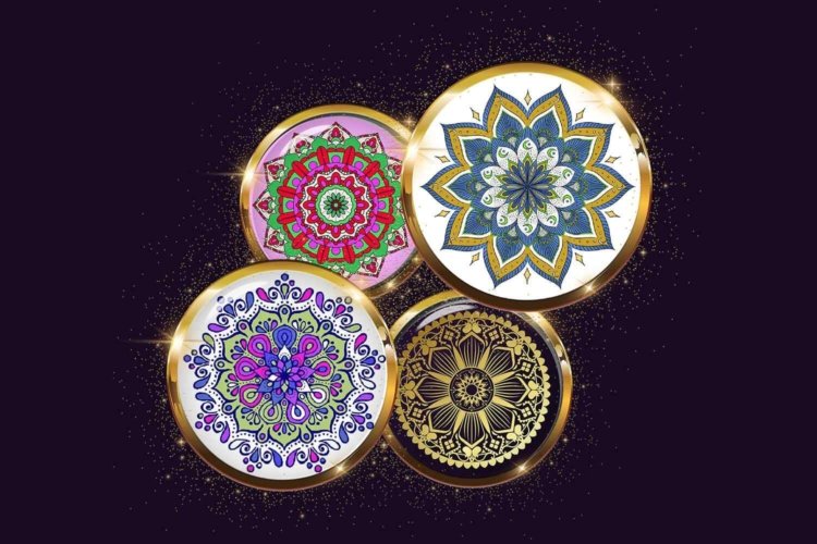 Mandala Digital Collage Sheet Ornaments Printable Images