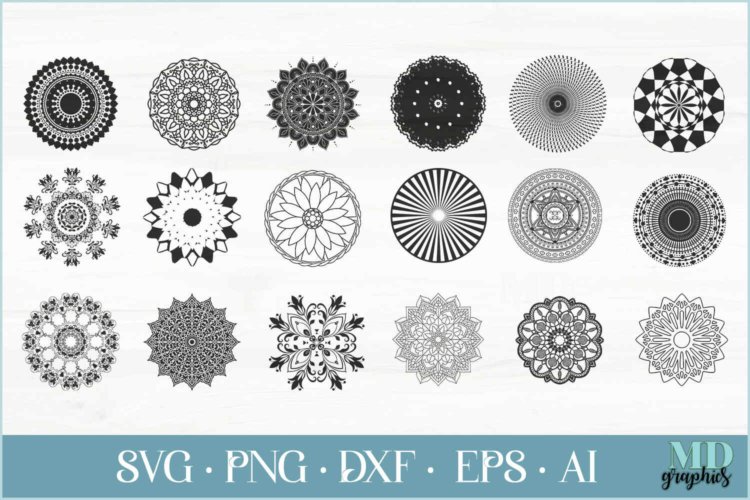 Mandala Digital Silhouette Images Bundle SVG Files