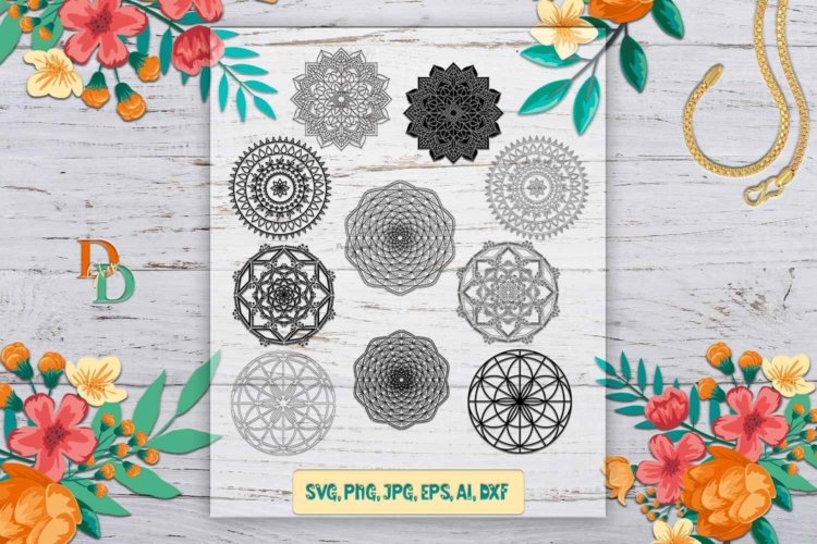 Mandala SVG Mandala SVG for cricut Mandalas Flowers Prints