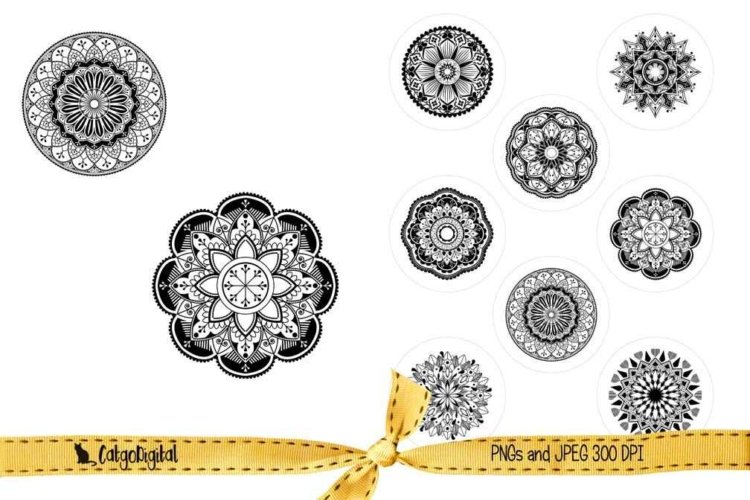Mandalas PNG Individual Files and JPEG sublimation
