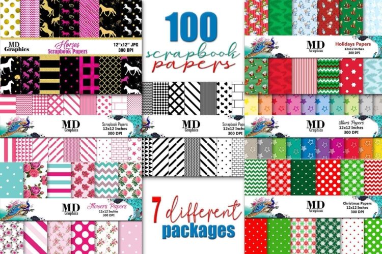 Mega Bundle Scrapbook Papers and Backgrounds